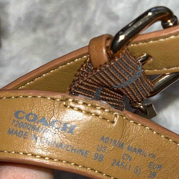 Coach Tan Marilyn Vegan Leather Sandals Women’s 9B - Picture 7 of 7